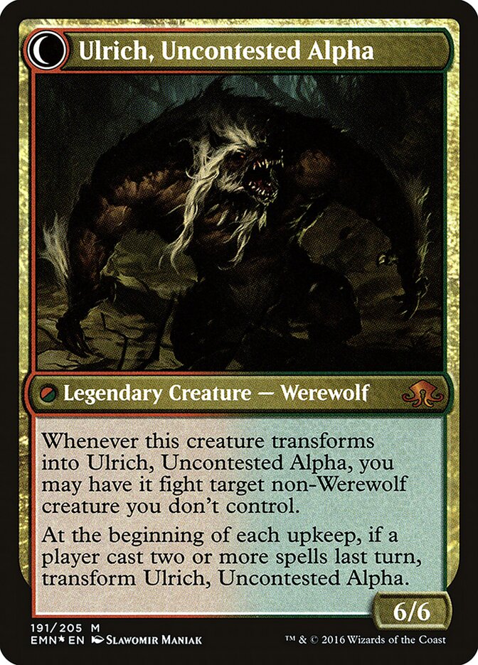 Back face of Ulrich, Uncontested Alpha