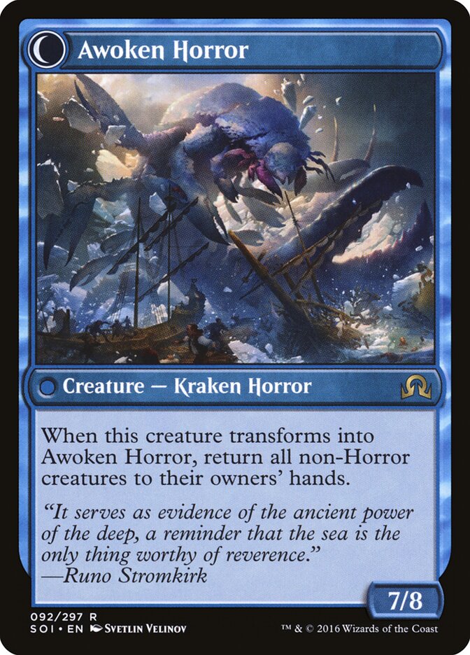 Back face of Awoken Horror