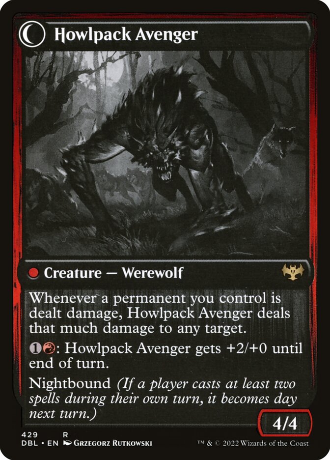 Back face of Howlpack Avenger