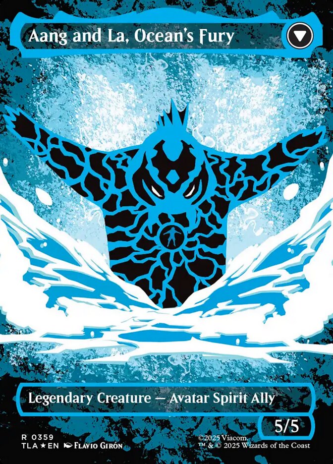 Back face of Aang and La, Ocean's Fury