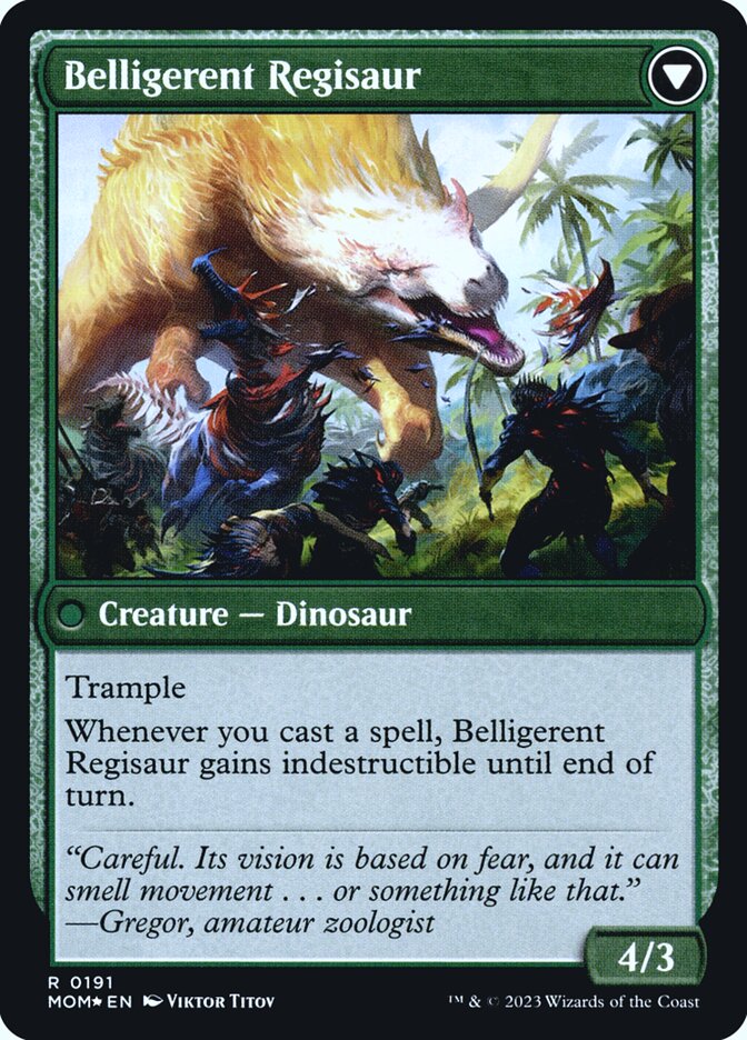 Back face of Belligerent Regisaur