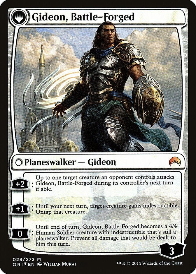 Back face of Gideon, Battle-Forged