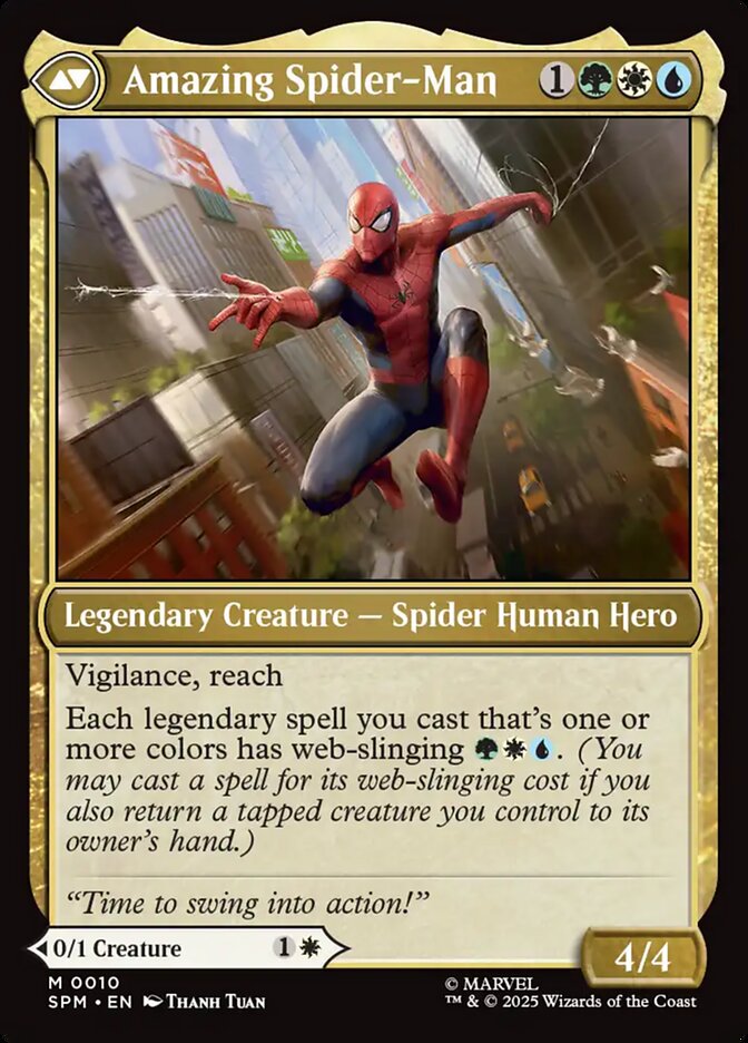 Back face of Amazing Spider-Man