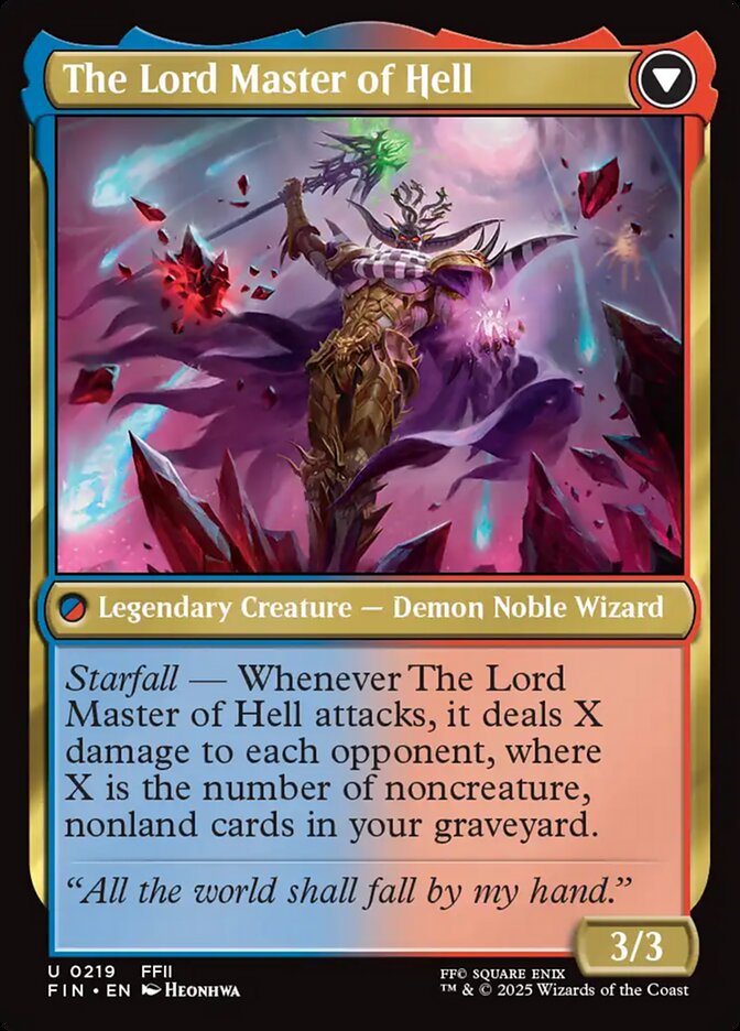 Back face of The Lord Master of Hell