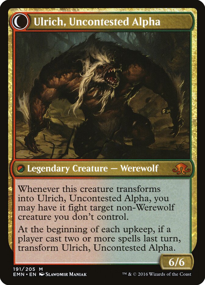 Back face of Ulrich, Uncontested Alpha