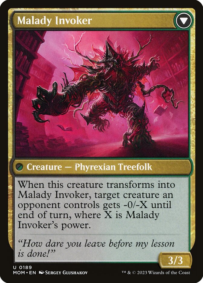 Back face of Malady Invoker