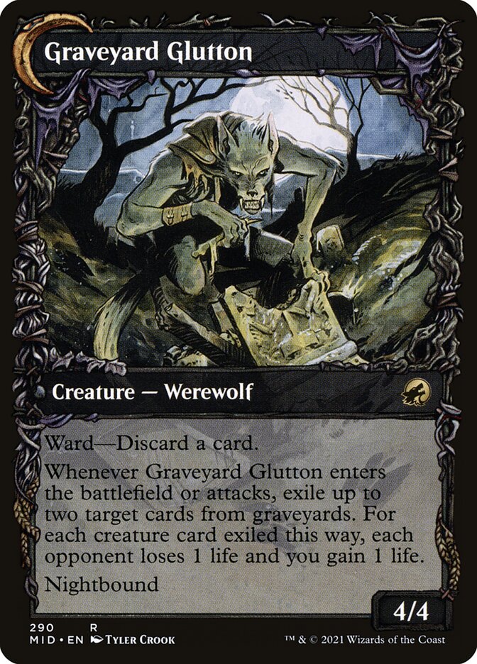 Back face of Graveyard Glutton