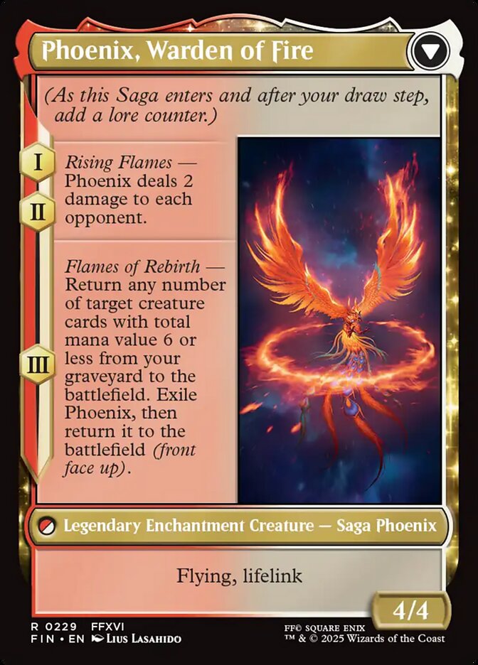Back face of Phoenix, Warden of Fire