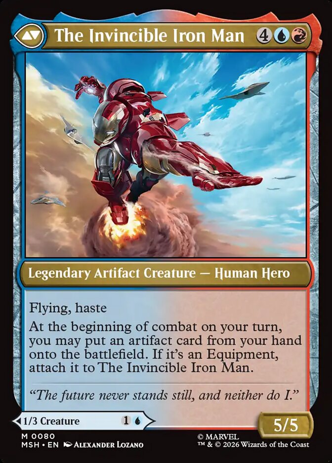 Back face of The Invincible Iron Man