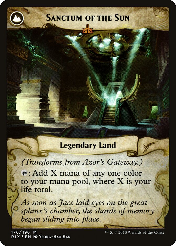 Back face of Sanctum of the Sun