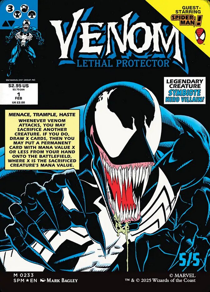 Back face of Venom, Lethal Protector