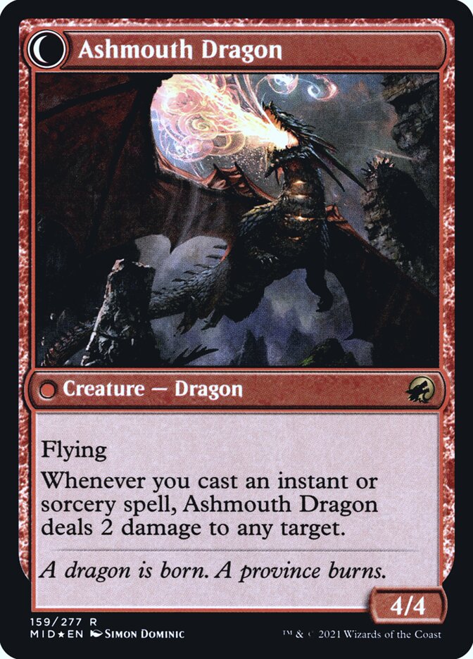 Back face of Ashmouth Dragon