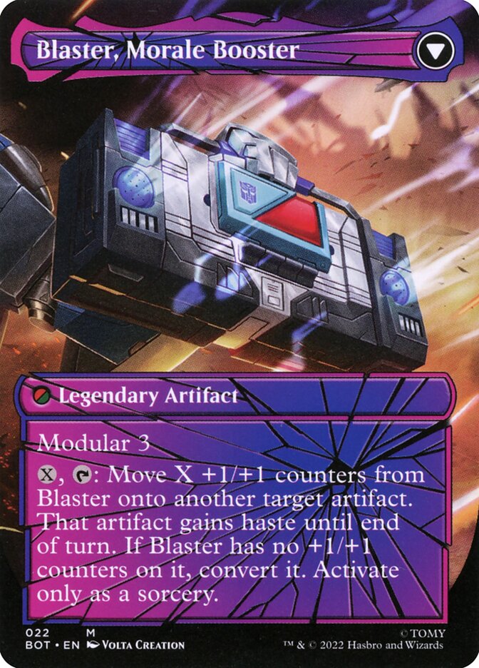 Back face of Blaster, Morale Booster