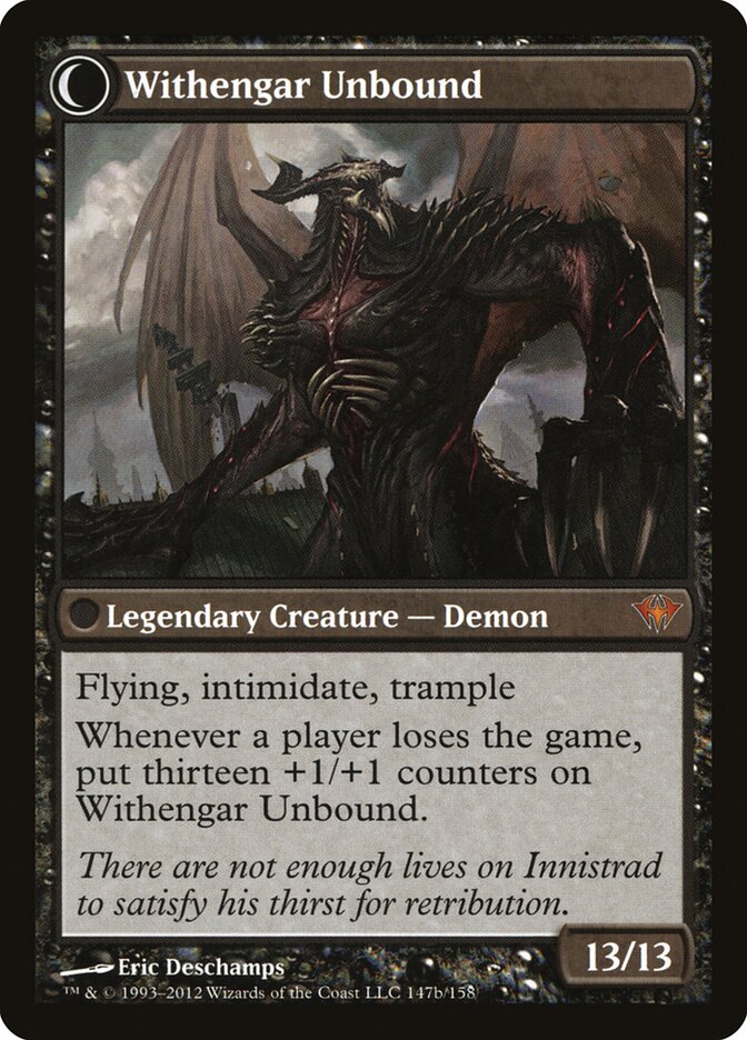 Back face of Withengar Unbound