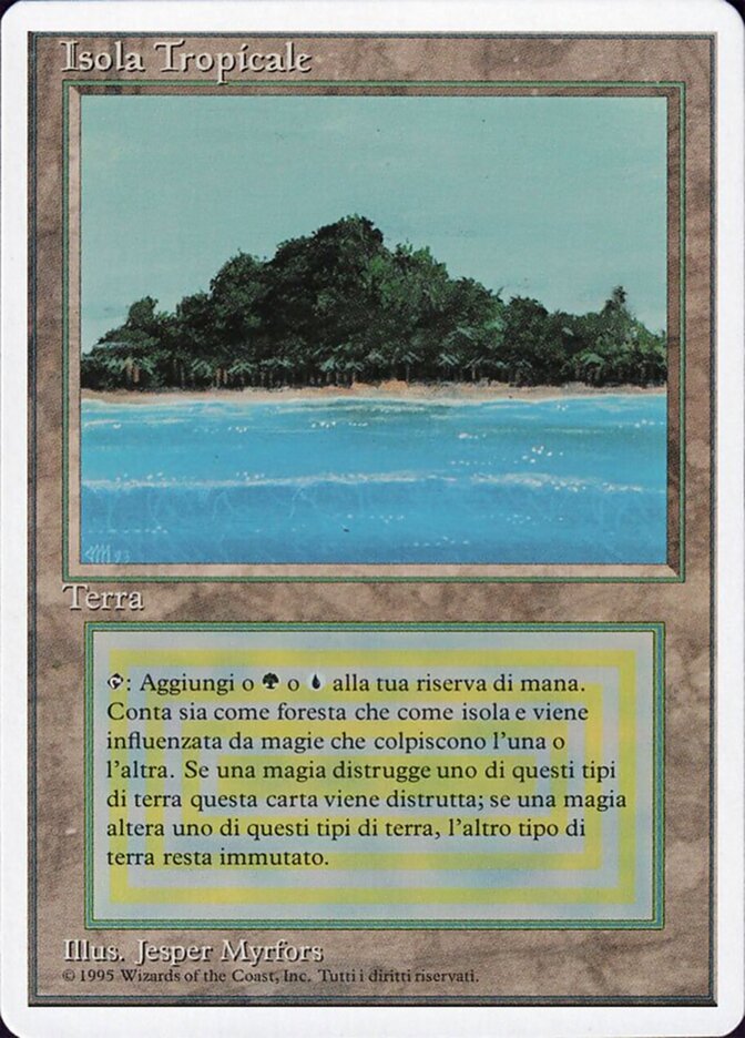 Tropical Island (Revised Edition (Foreign White Border)) Medium Play Italian