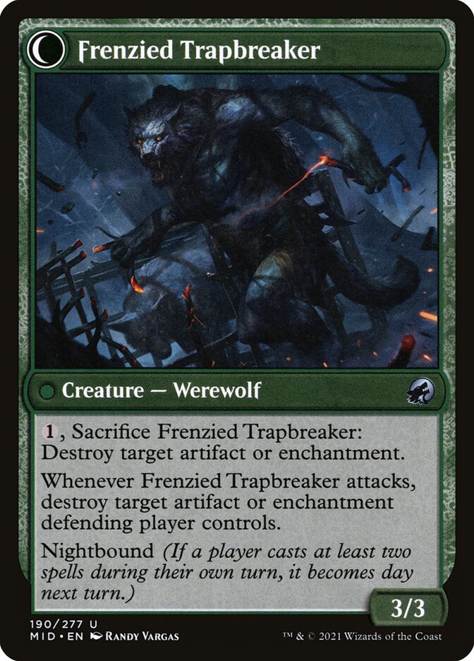 Back face of Frenzied Trapbreaker