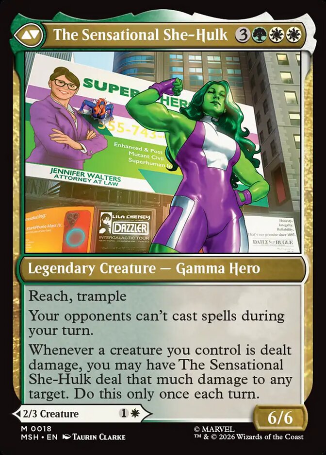 Back face of The Sensational She-Hulk