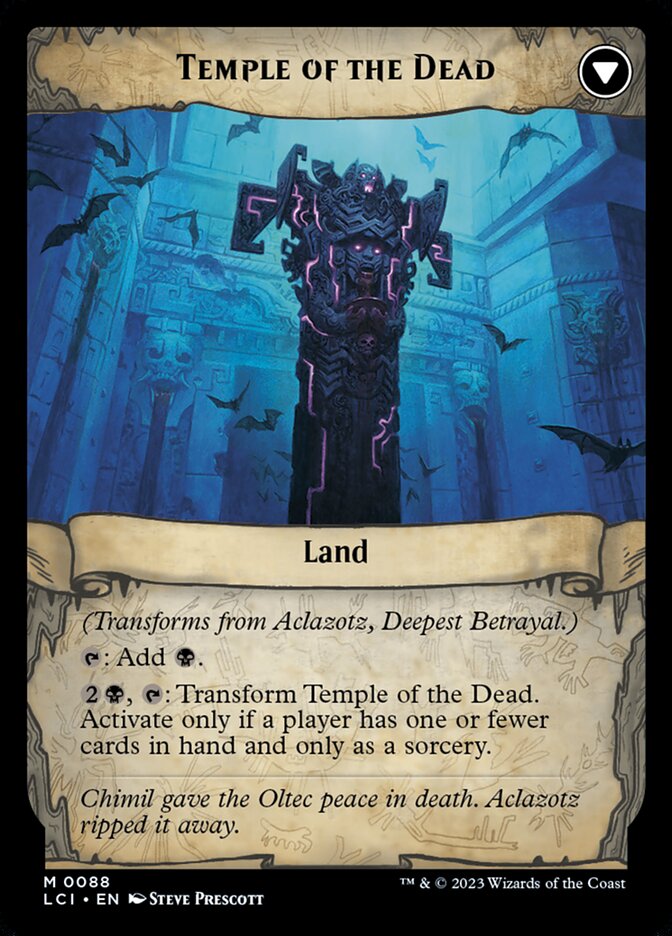 Back face of Temple of the Dead