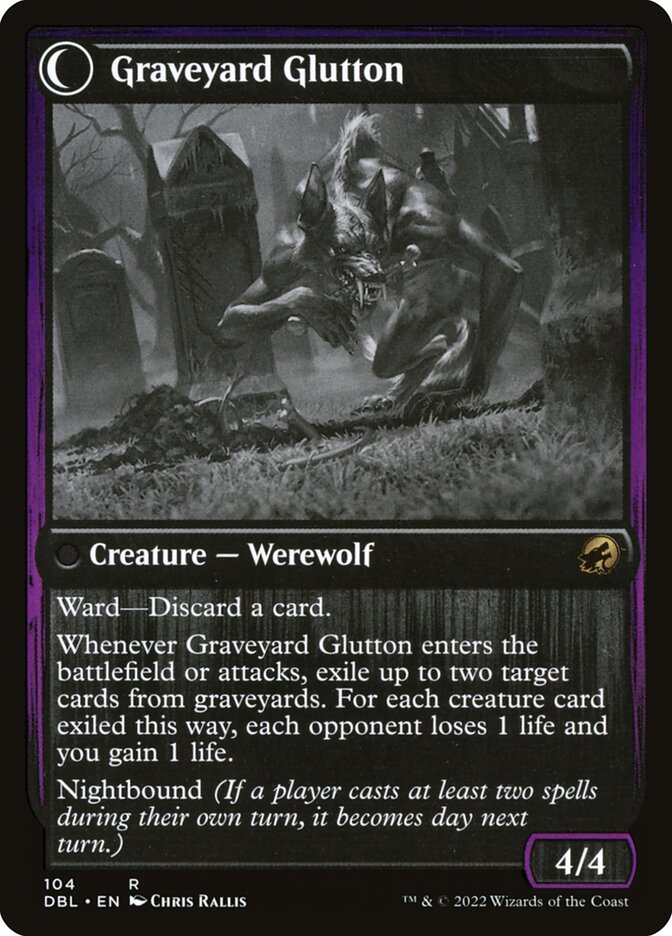 Back face of Graveyard Glutton