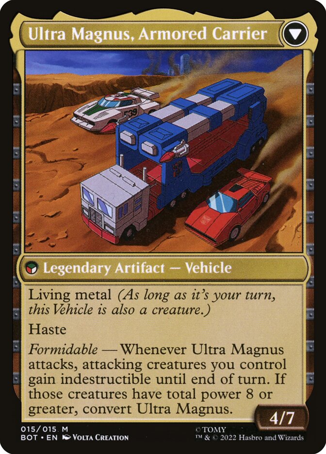 Back face of Ultra Magnus, Armored Carrier