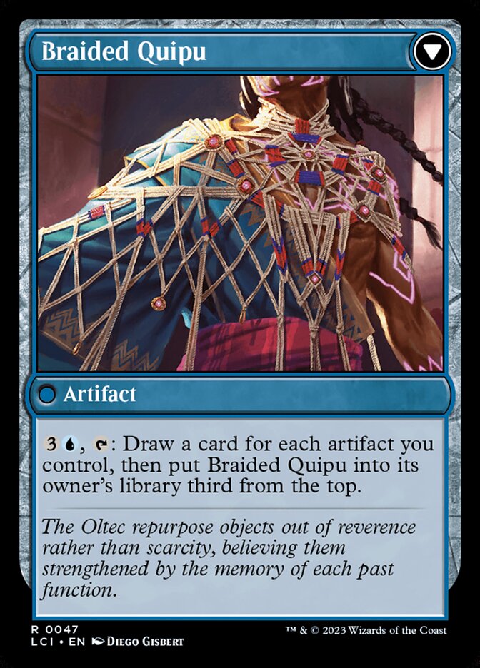Back face of Braided Quipu