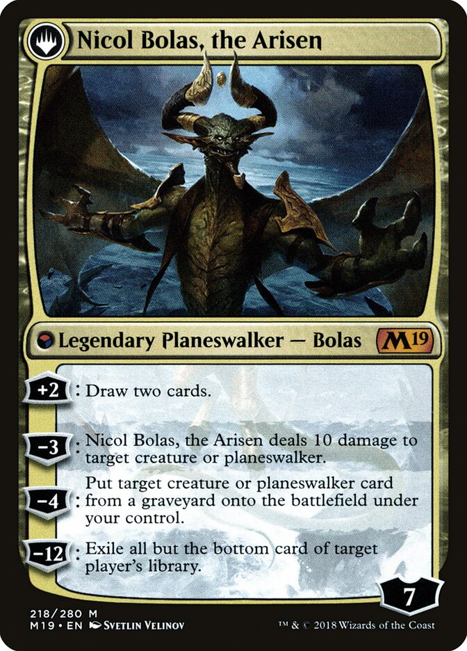 Back face of Nicol Bolas, the Arisen
