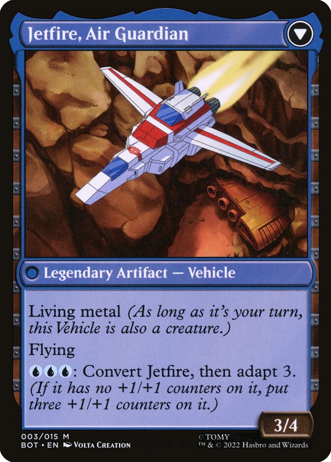 Back face of Jetfire, Air Guardian