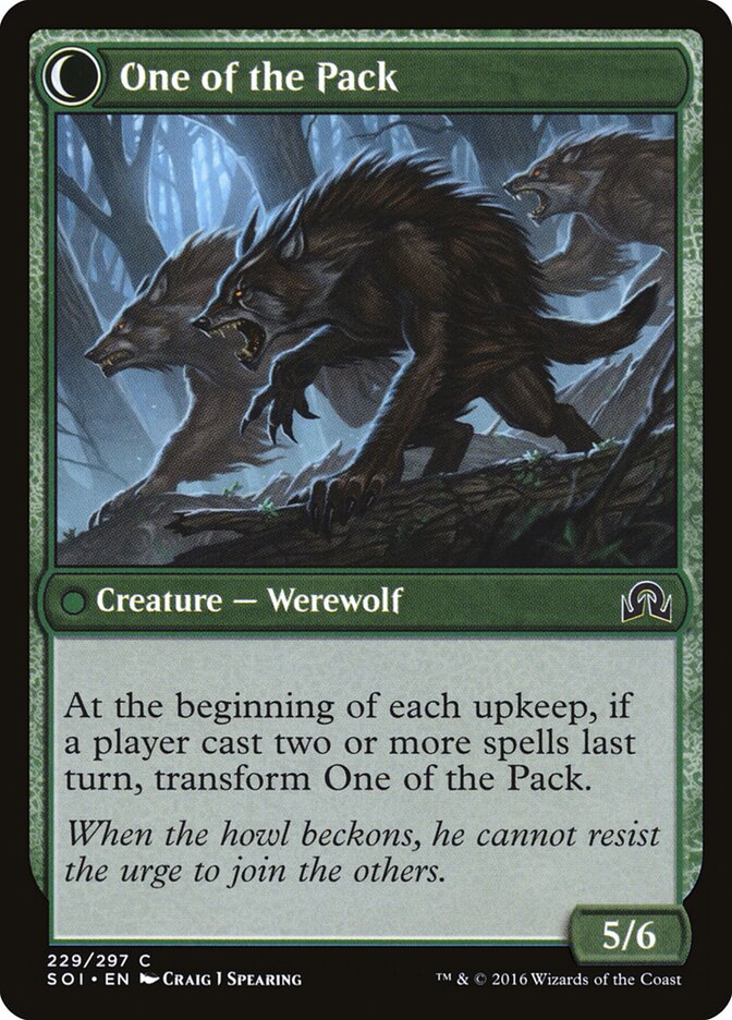 Back face of One of the Pack