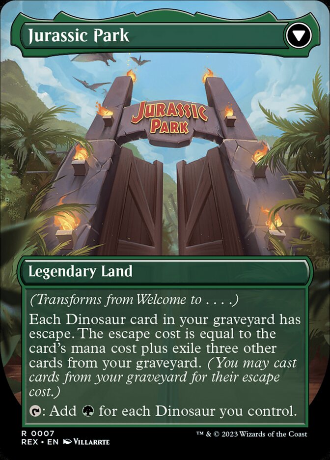 Back face of Jurassic Park