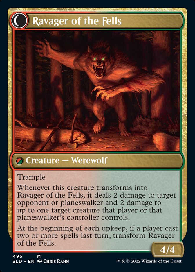 Back face of Ravager of the Fells