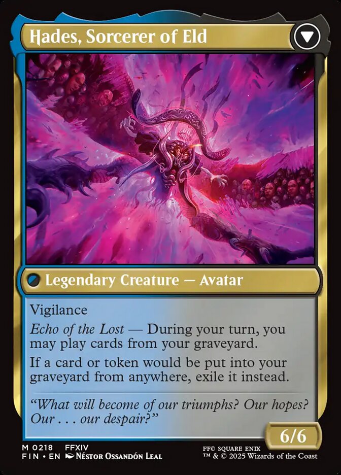 Back face of Hades, Sorcerer of Eld