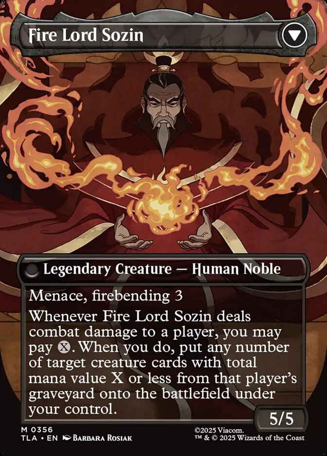 Back face of Fire Lord Sozin