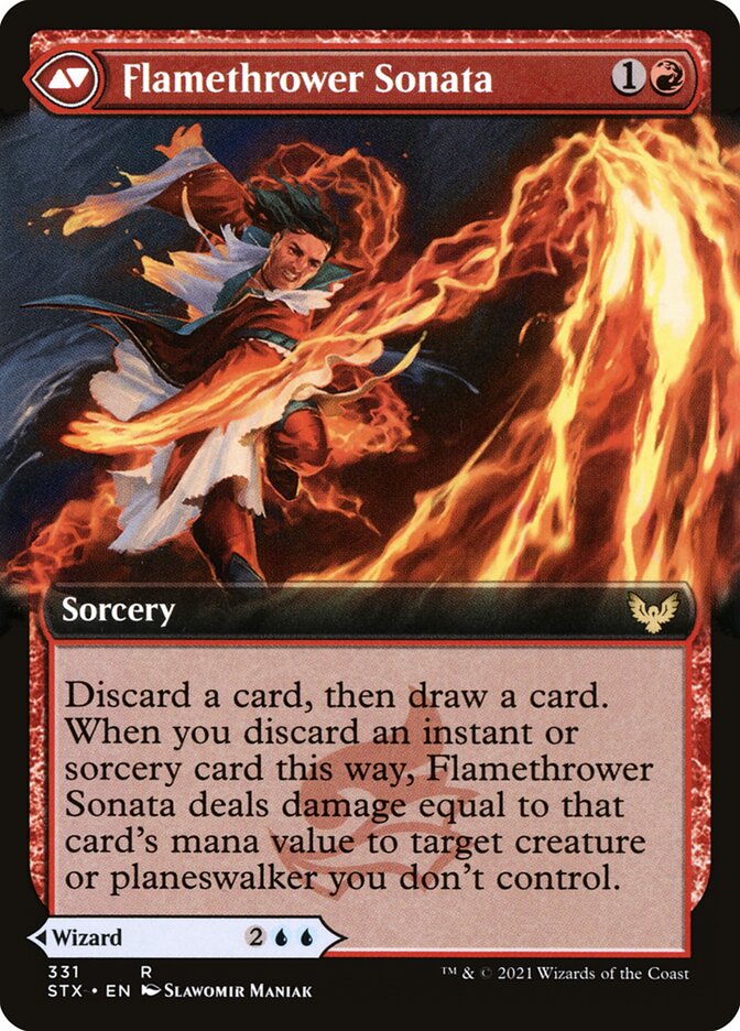 Back face of Flamethrower Sonata