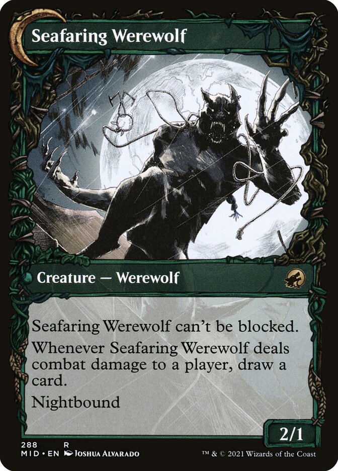 Back face of Seafaring Werewolf