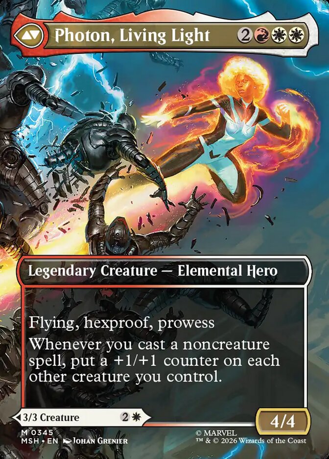 Back face of Photon, Living Light