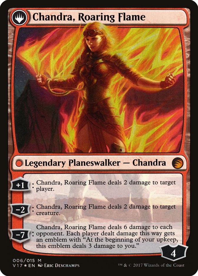 Back face of Chandra, Roaring Flame