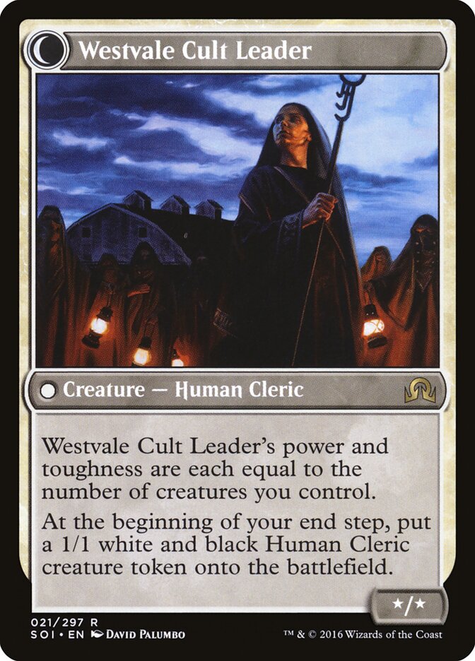 Back face of Westvale Cult Leader