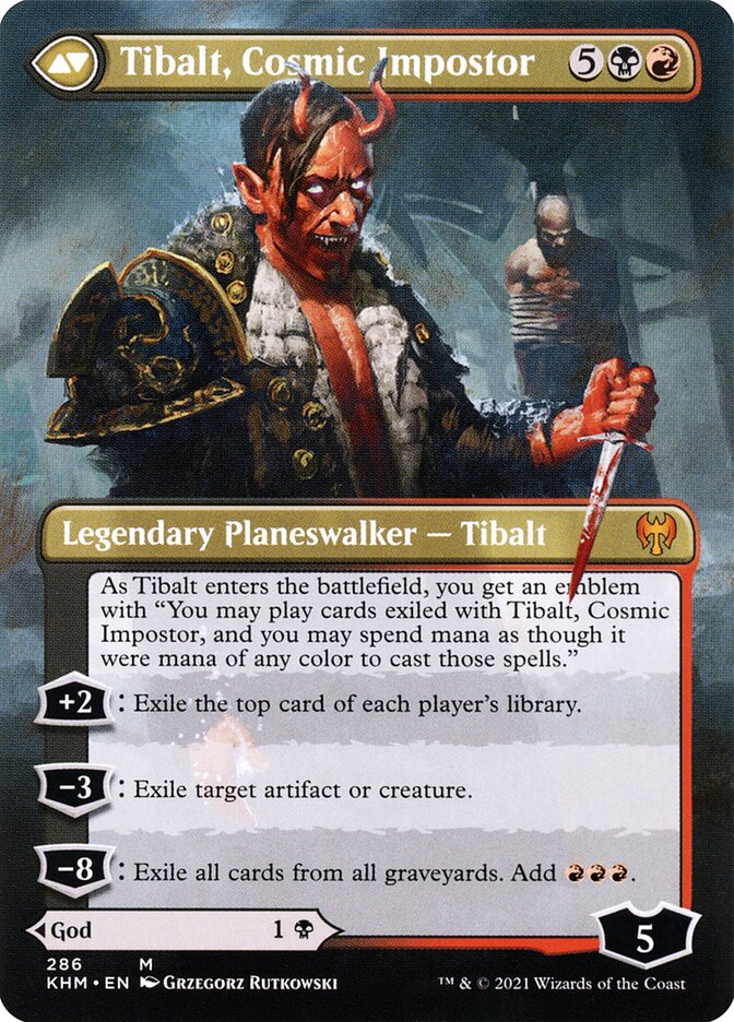 Back face of Tibalt, Cosmic Impostor