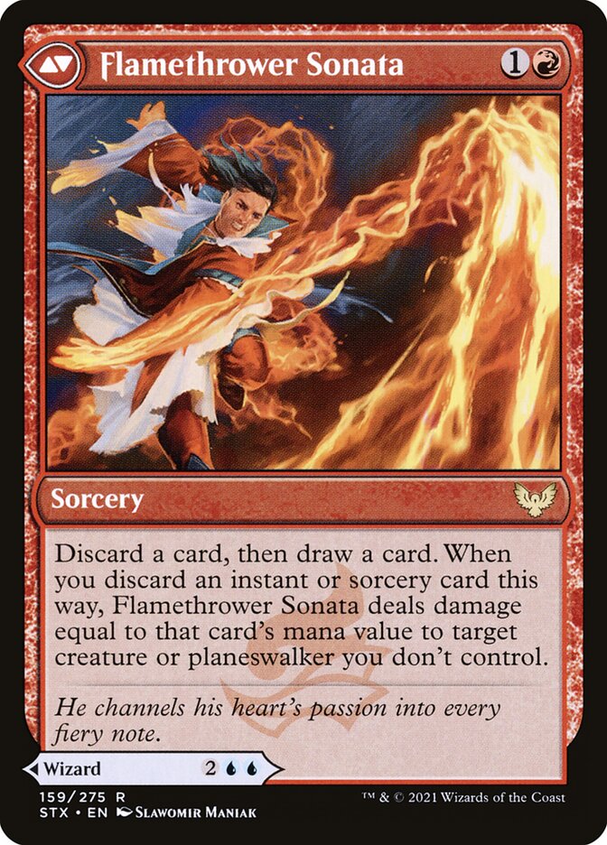 Back face of Flamethrower Sonata