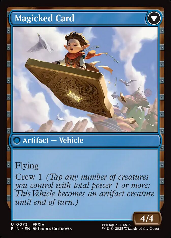 Back face of Magicked Card