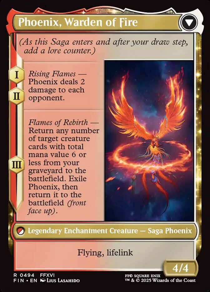 Back face of Phoenix, Warden of Fire