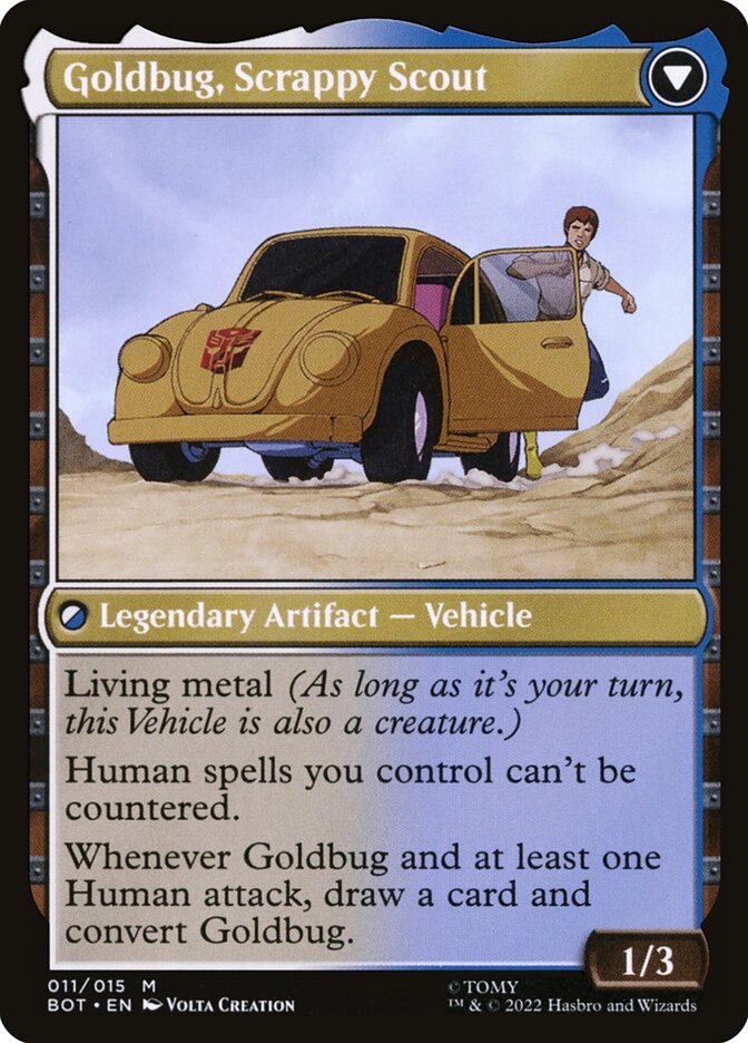 Back face of Goldbug, Scrappy Scout