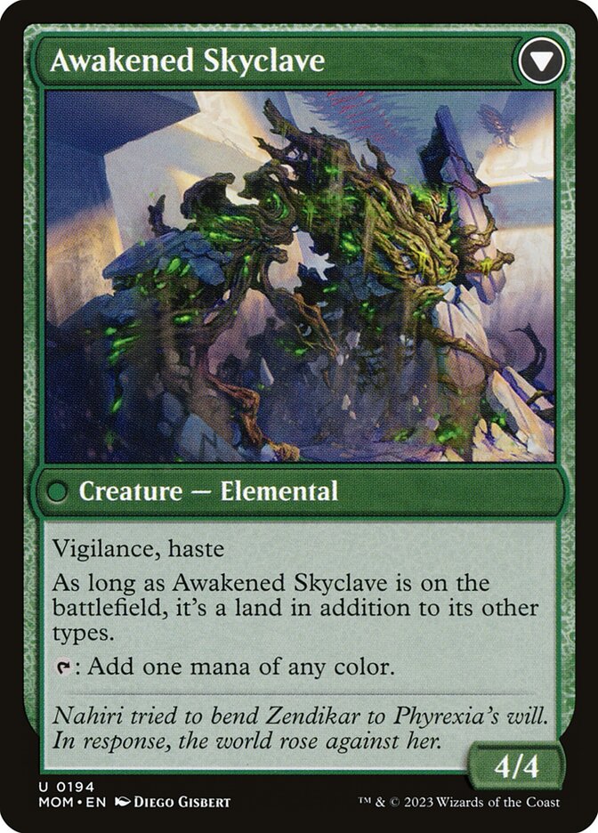 Back face of Awakened Skyclave
