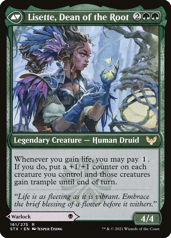 Back face of Lisette, Dean of the Root