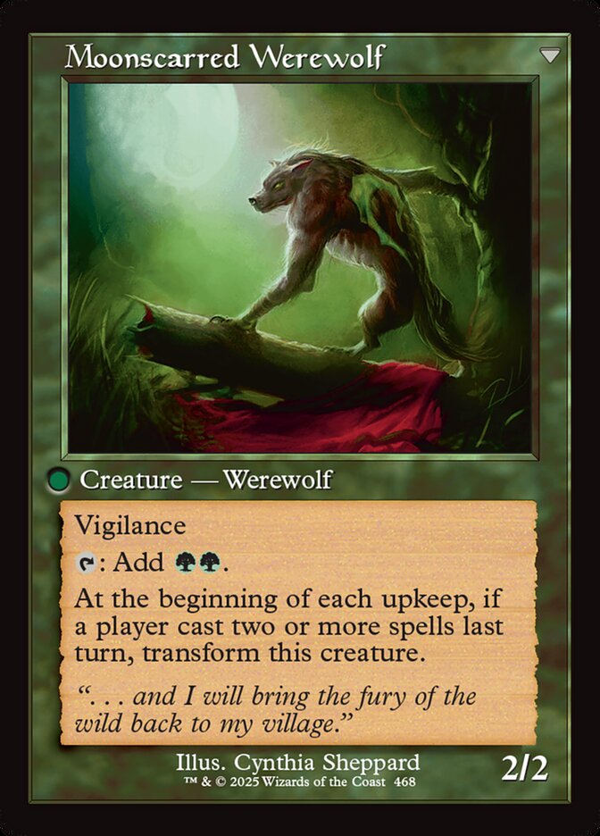 Back face of Moonscarred Werewolf