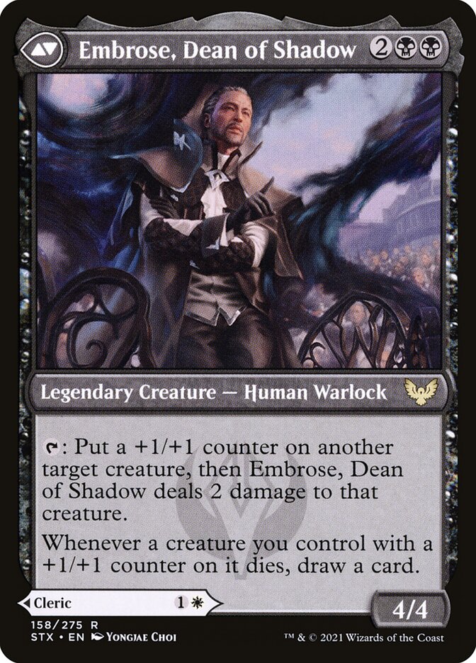 Back face of Embrose, Dean of Shadow