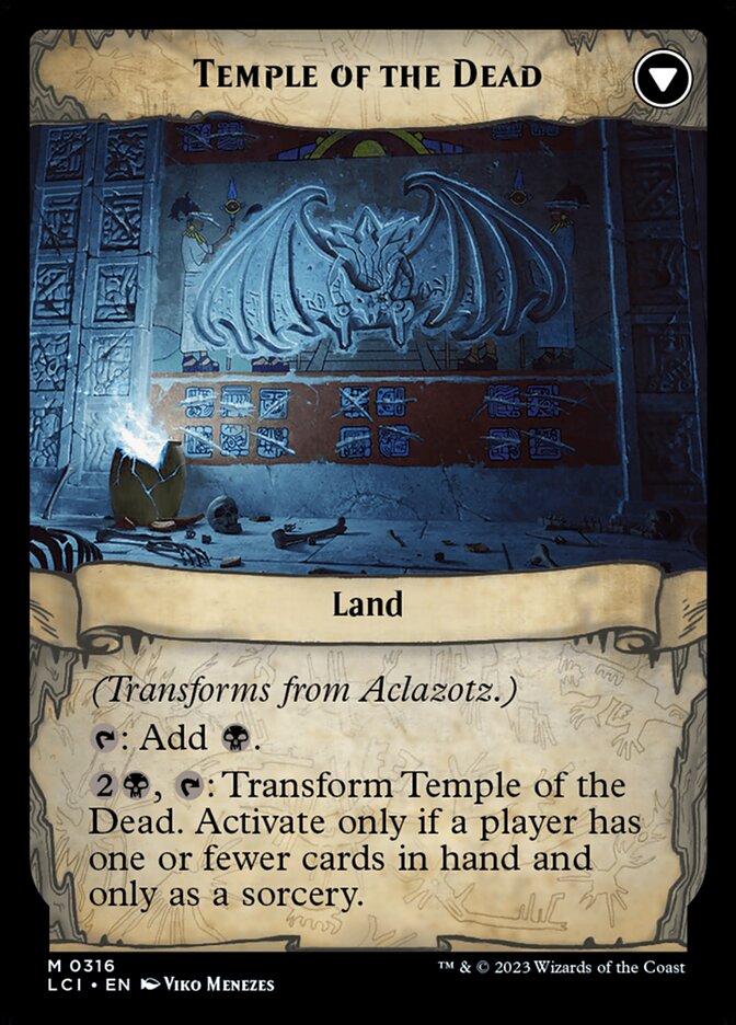 Back face of Temple of the Dead