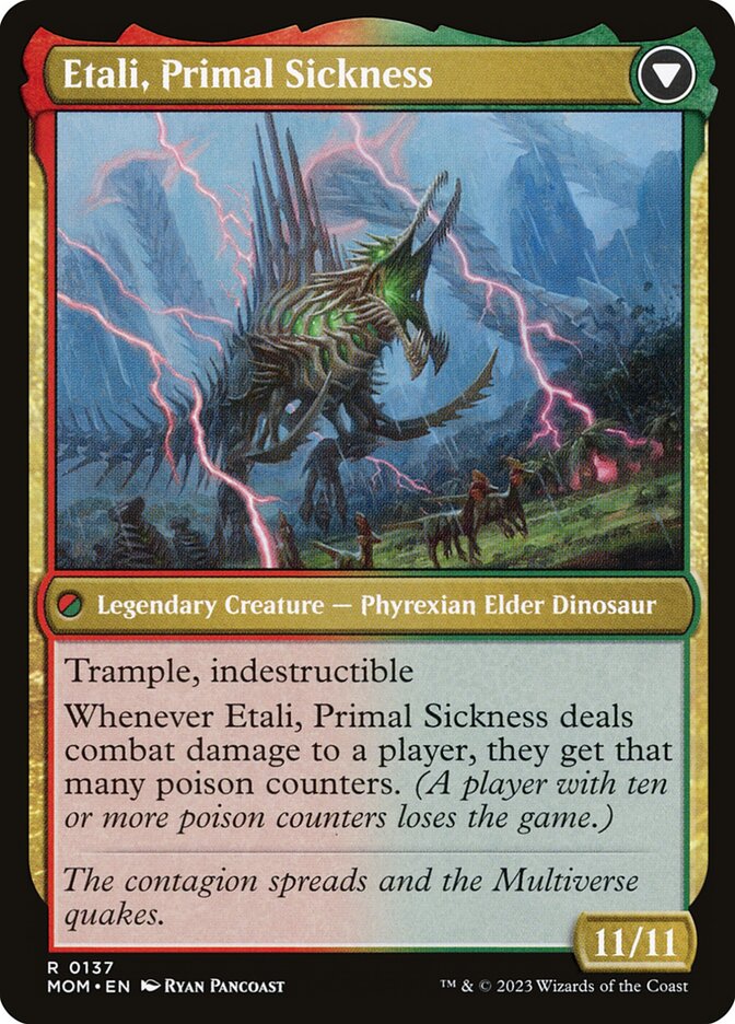 Back face of Etali, Primal Sickness