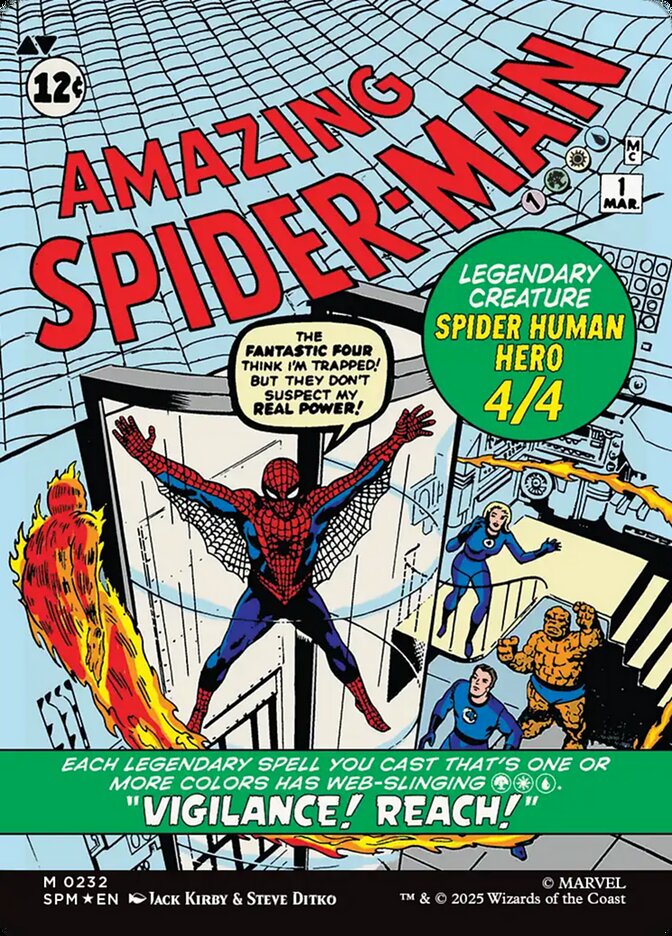 Back face of Amazing Spider-Man