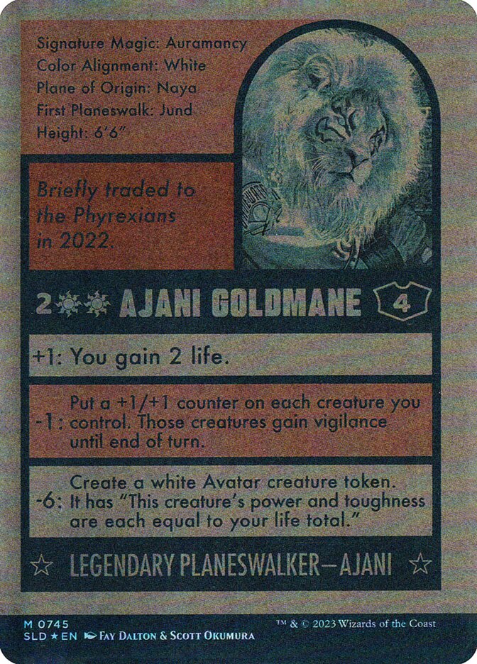 Back face of Ajani Goldmane